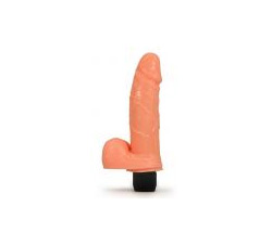 PVC Vibrating Dildo #5 Beige  